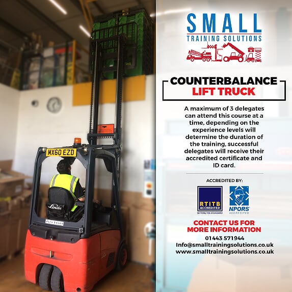 Counterbalance Lift Truck forklift training cardiff swansea merthyr tydfil